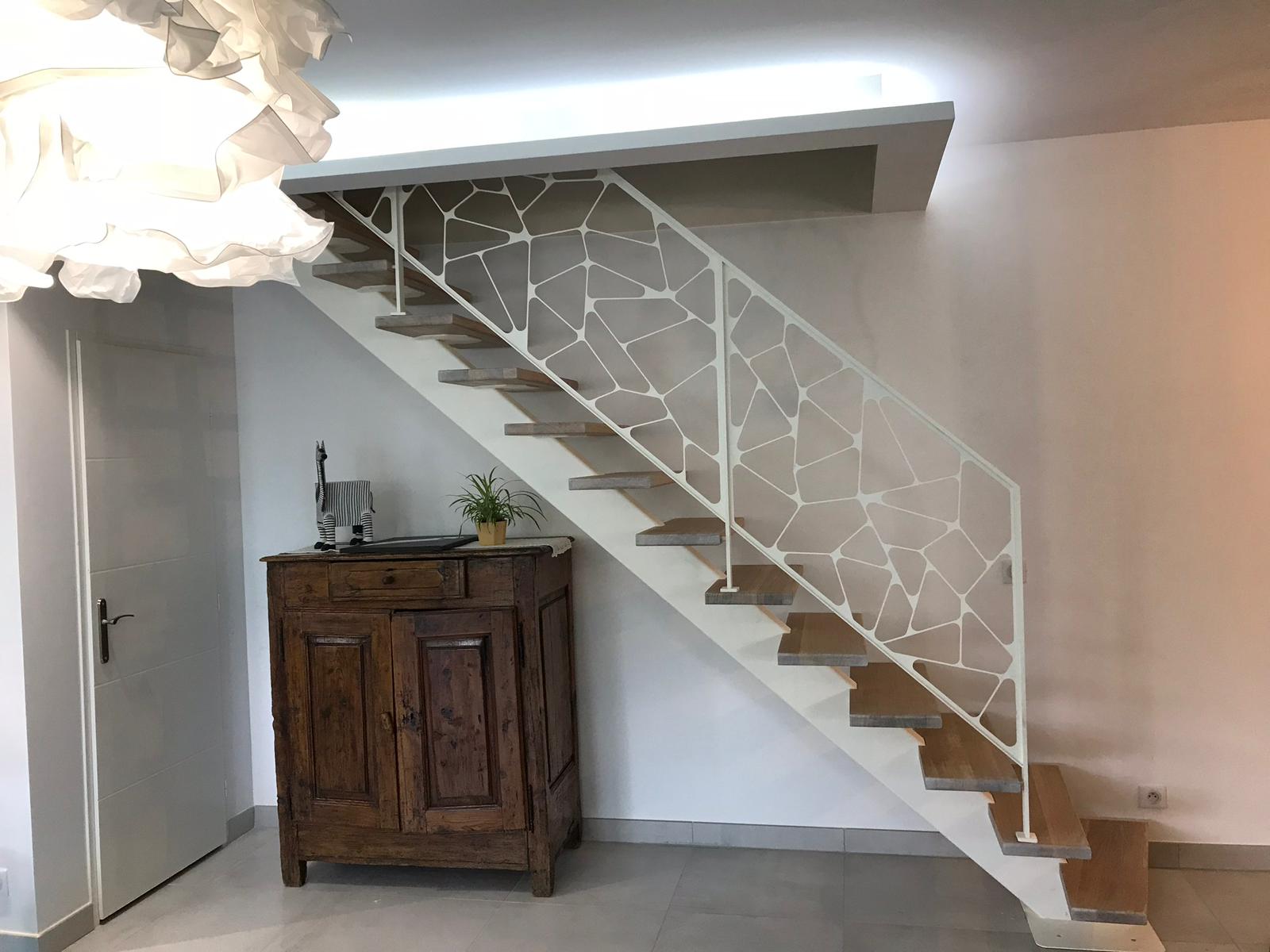 Escalier bois design épuré sur mesure — Ben Menuiserie
